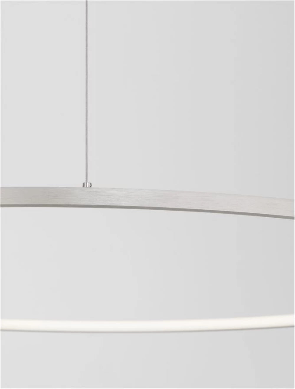 Lustra structura din Aluminiu Argintiu si abajur din Acrilic Alb H200xL100cm IP20 59W 2144lm 3000k TARQUIN