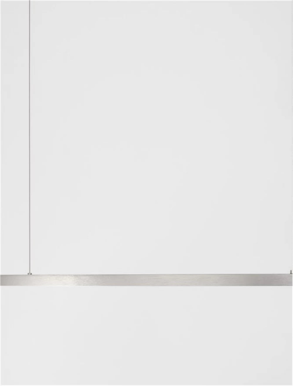 Lustra structura din Aluminiu Argintiu si abajur din Acrilic Alb H200xL100cm IP20 59W 2144lm 3000k TARQUIN