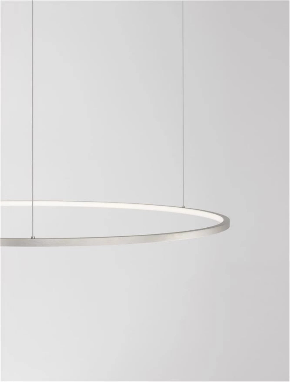 Lustra structura din Aluminiu Argintiu si abajur din Acrilic Alb H200xL100cm IP20 59W 2144lm 3000k TARQUIN