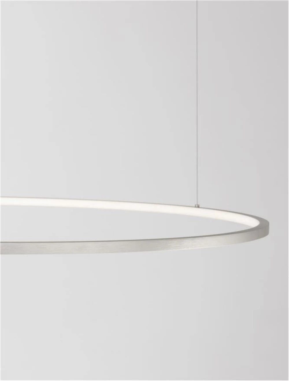 Lustra structura din Aluminiu Argintiu si abajur din Acrilic Alb H200xL100cm IP20 59W 2144lm 3000k TARQUIN