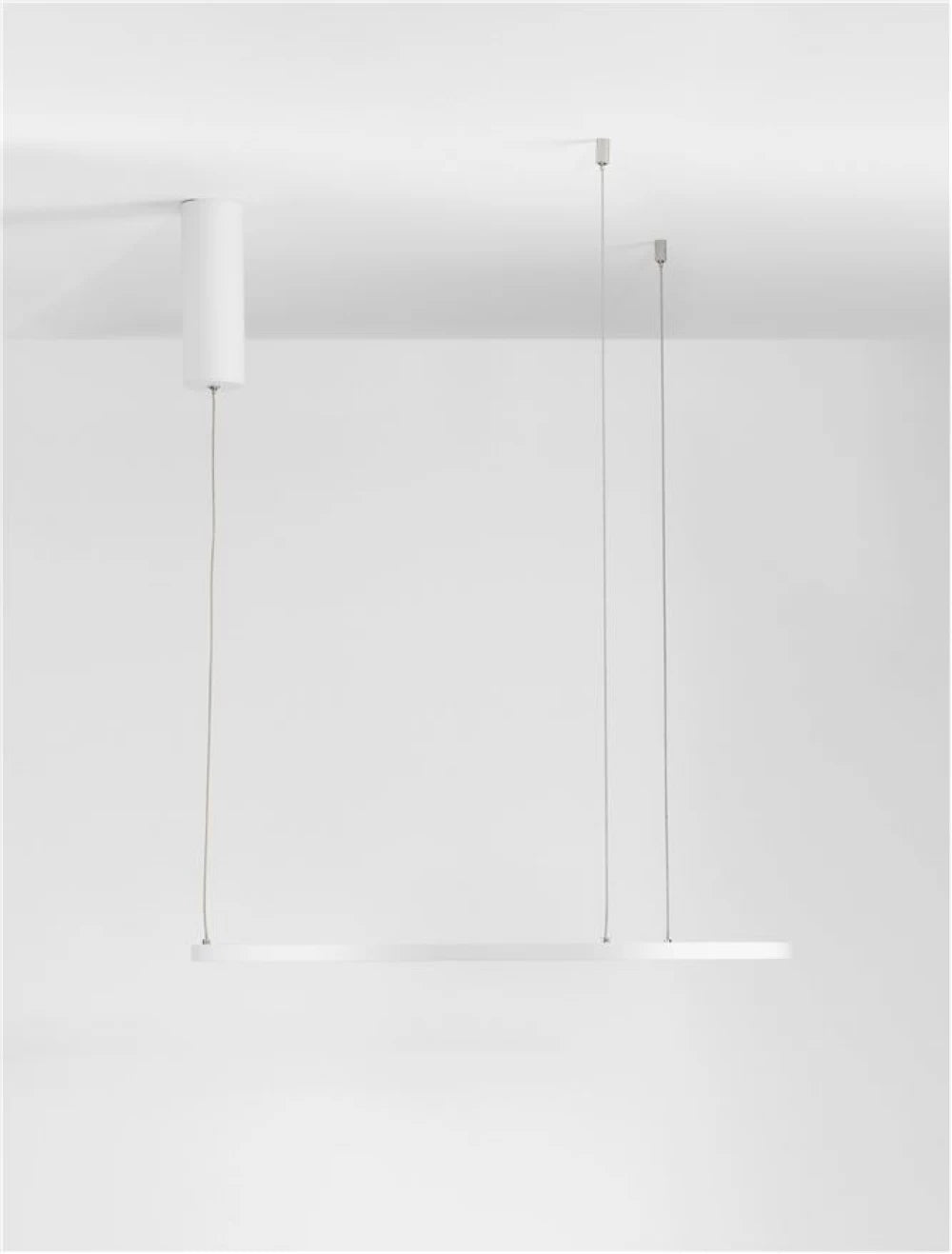 Lustra structura din Aluminiu Alb si abajur din Acrilic  H200xL60cm IP20 37W 1274lm 3000k TARQUIN