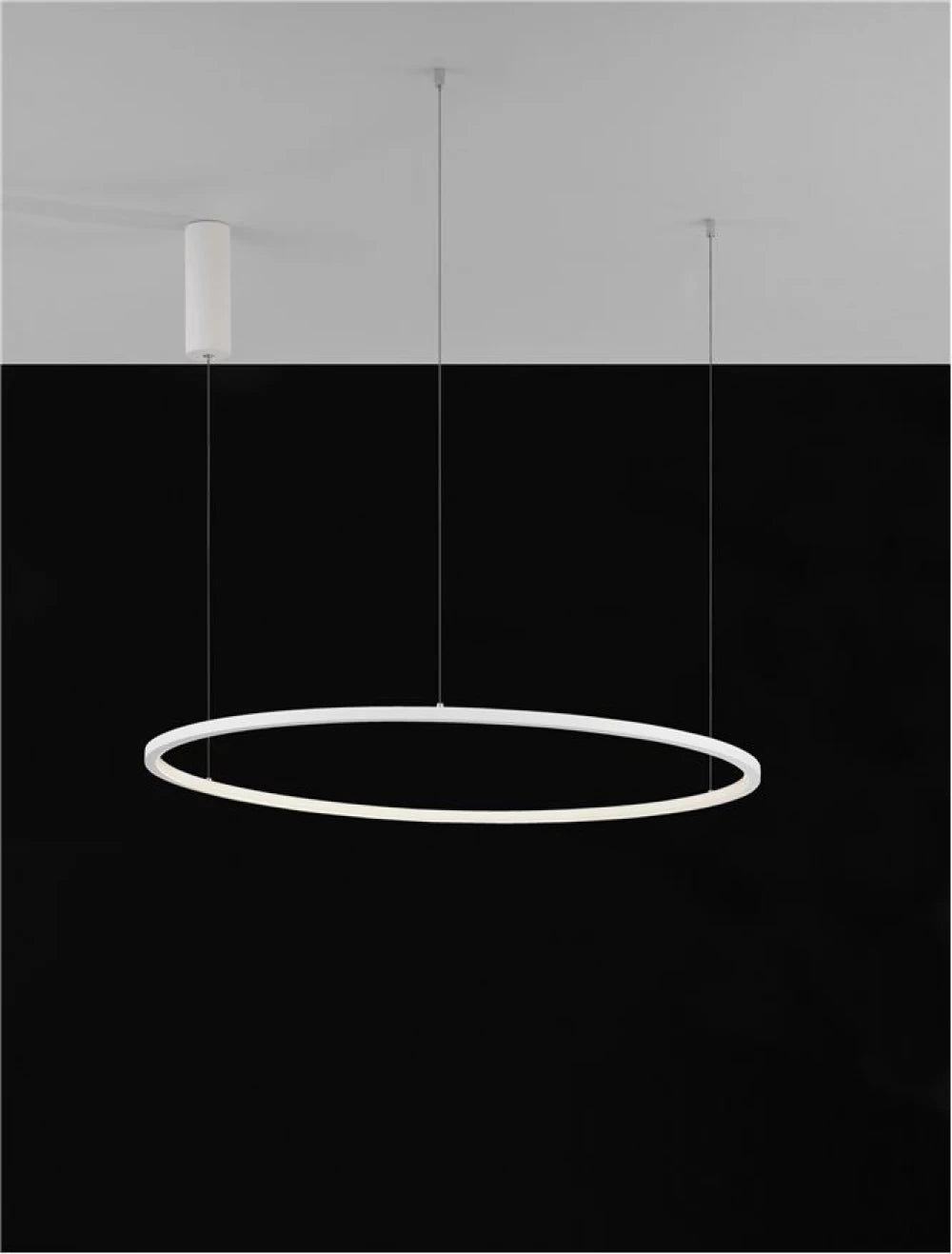 Lustra structura din Aluminiu Alb si abajur din Acrilic  H200xL80cm IP20 46W 1708lm 3000k TARQUIN