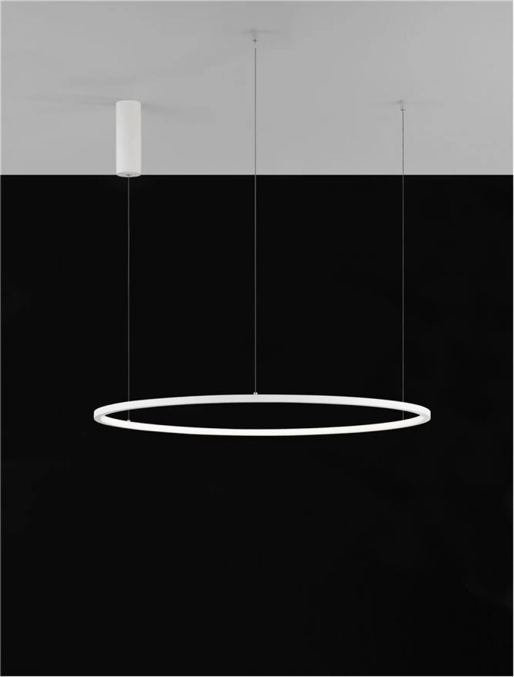 Lustra structura din Aluminiu Alb si abajur din Acrilic  H200xL80cm IP20 46W 1708lm 3000k TARQUIN