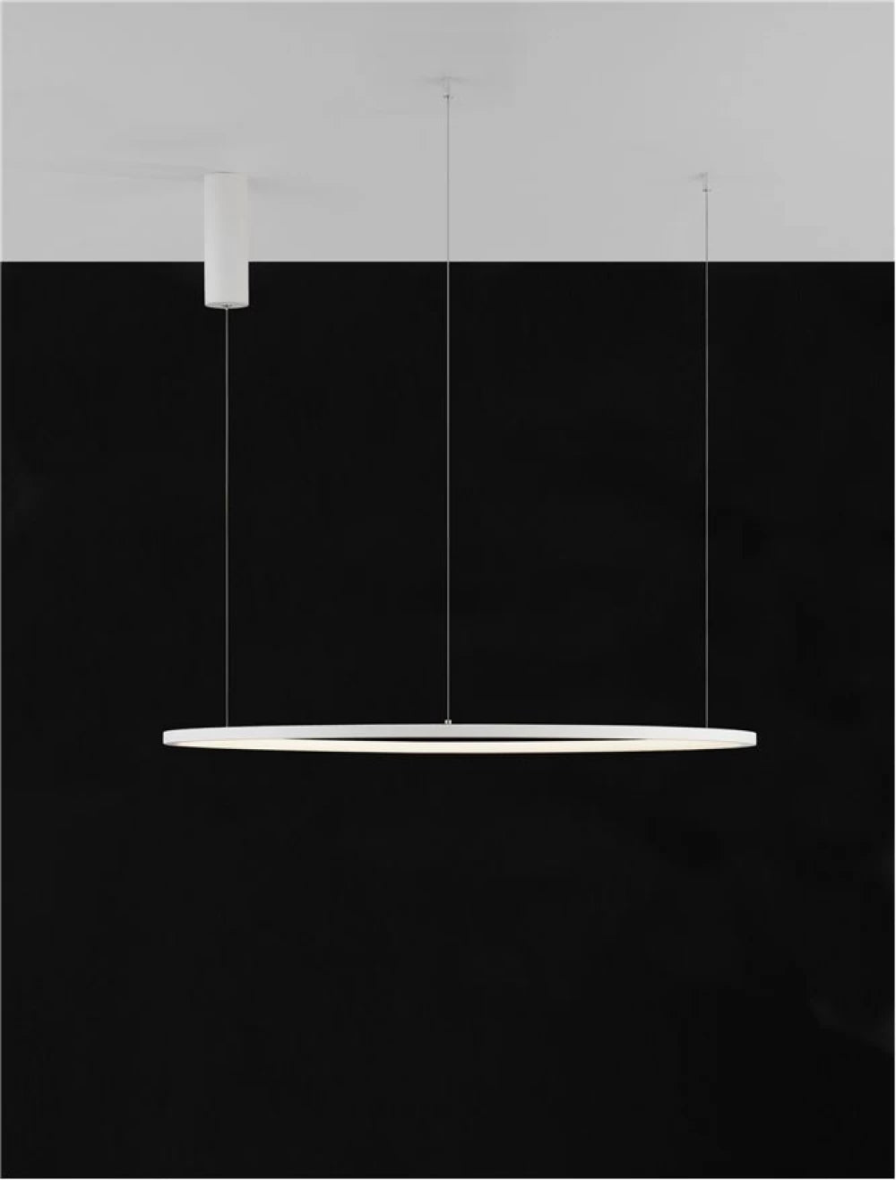Lustra structura din Aluminiu Alb si abajur din Acrilic  H200xL80cm IP20 46W 1708lm 3000k TARQUIN