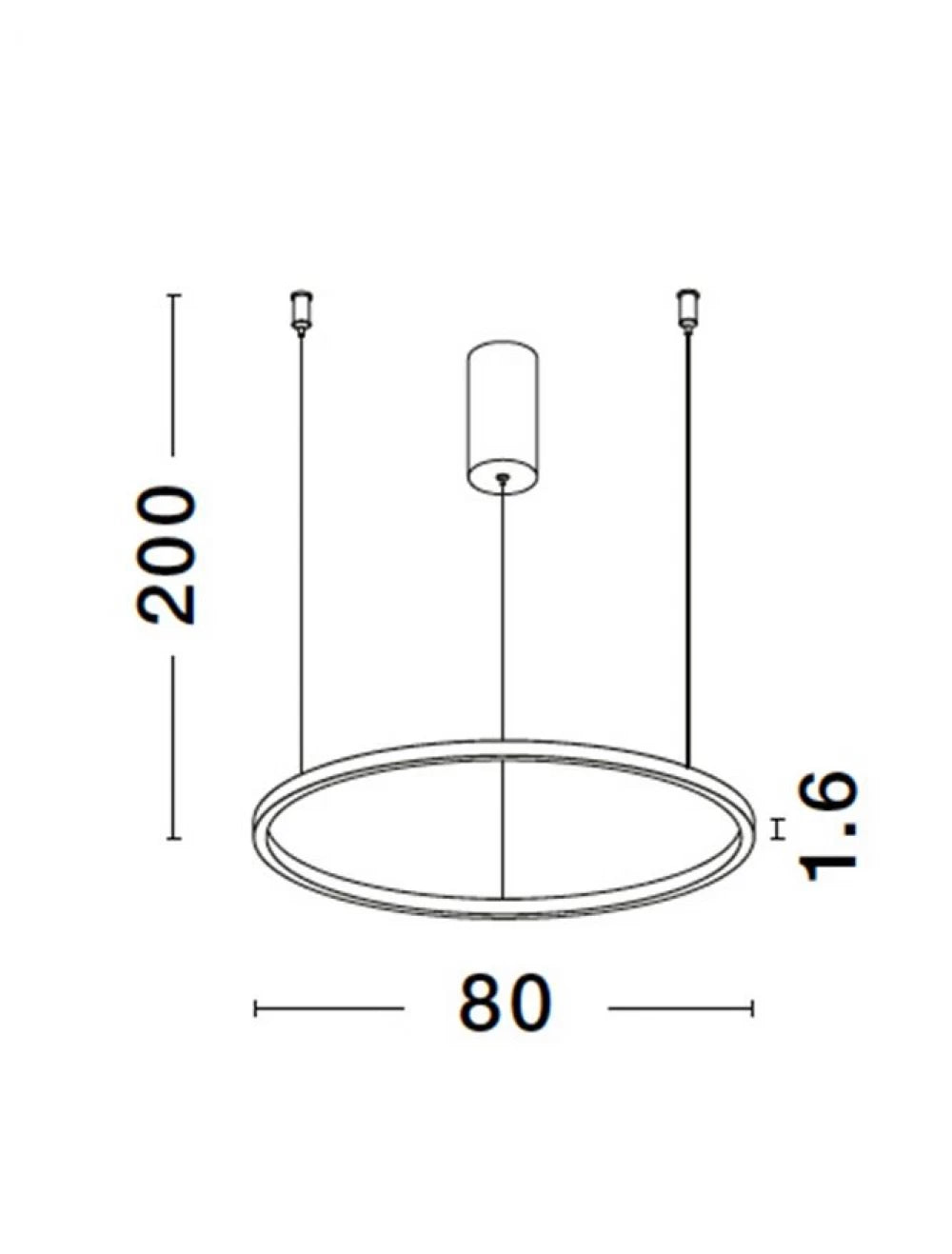 Lustra structura din Aluminiu Alb si abajur din Acrilic  H200xL80cm IP20 46W 1708lm 3000k TARQUIN