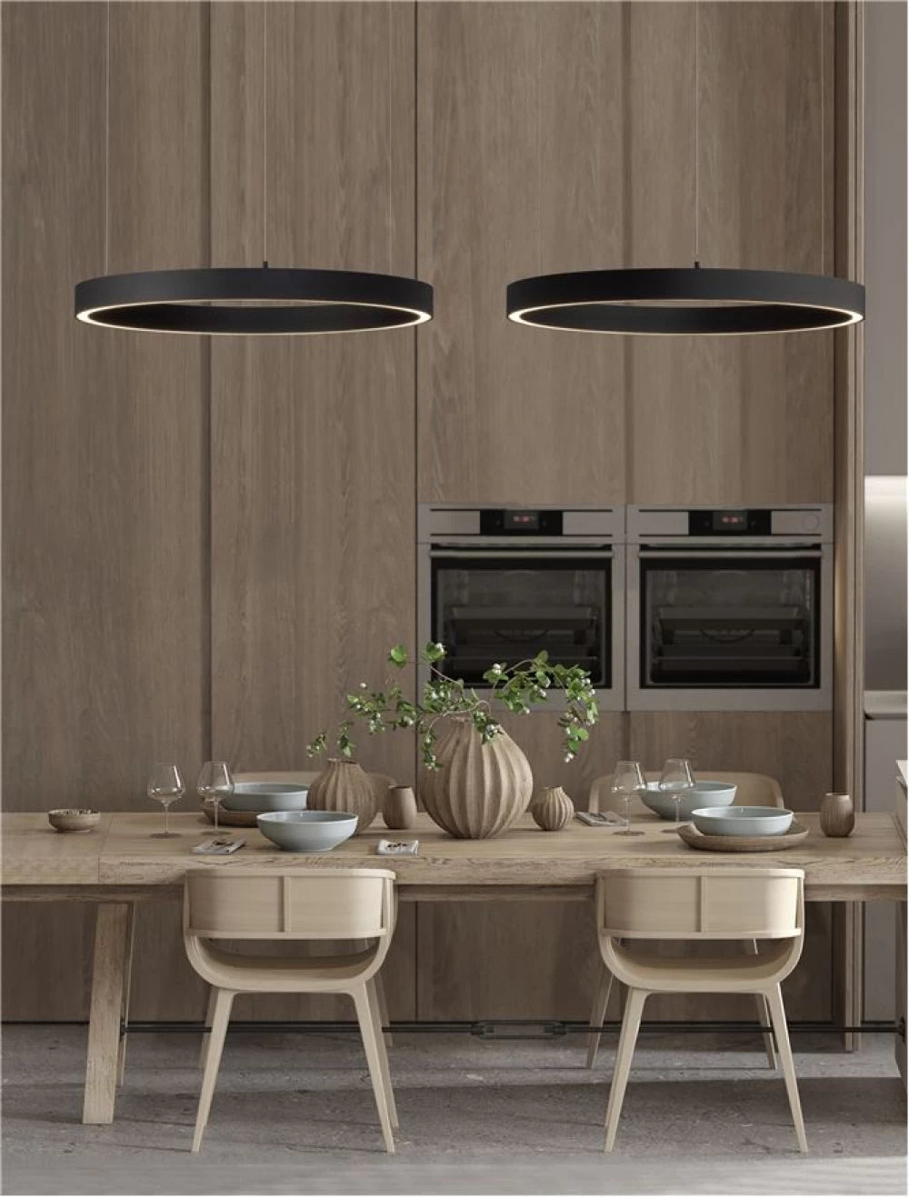Lustra din Aluminiu Negru H200xL80cm IP20 50W 2968lm 3000k STING