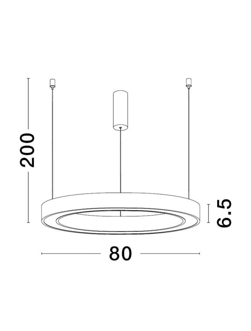 Lustra din Aluminiu Negru H200xL80cm IP20 50W 2968lm 3000k STING