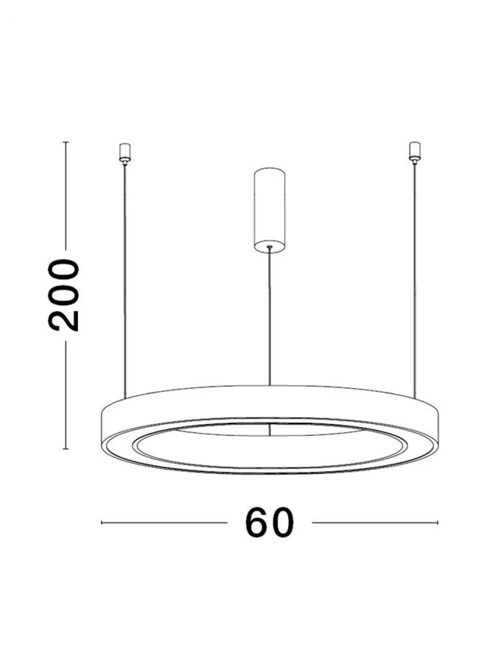 Lustra structura din Aluminiu Bronz si abajur din Acrilic Alb H200xL60cm IP20 40W 2153lm 3000k STING