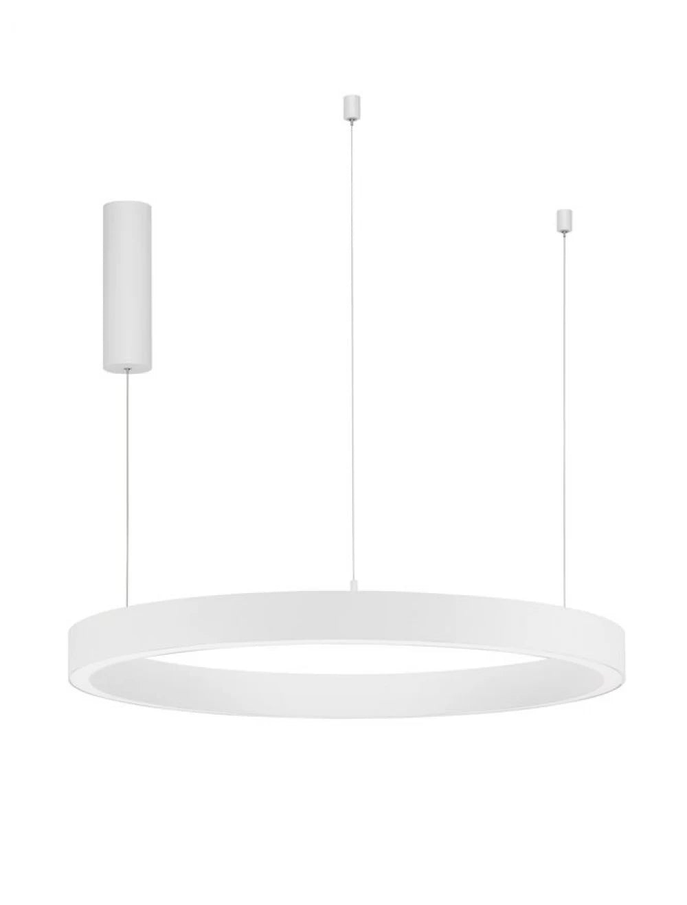Lustra structura din Aluminiu Alb si abajur din Acrilic  H200xL80cm IP20 50W 2968lm 3000k STING