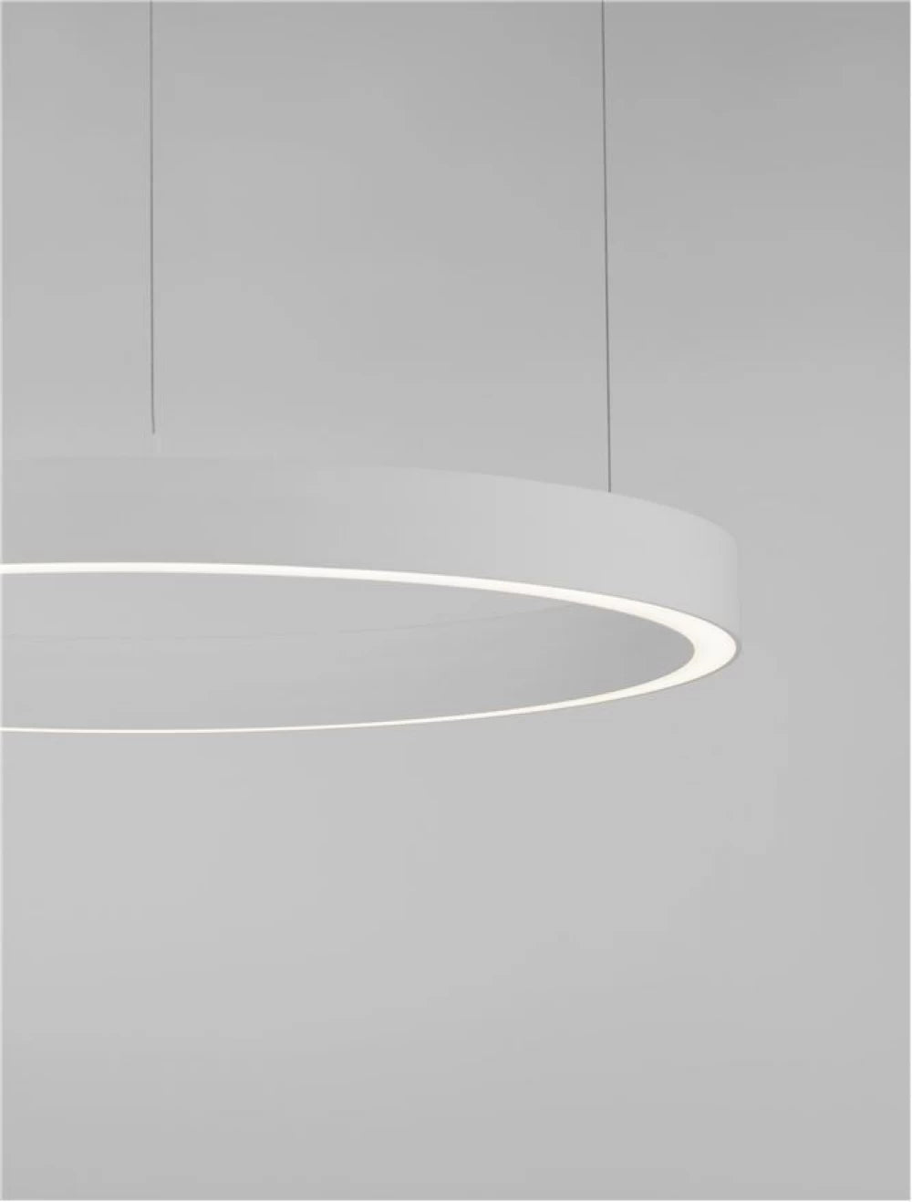 Lustra structura din Aluminiu Alb si abajur din Acrilic  H200xL80cm IP20 50W 2968lm 3000k STING