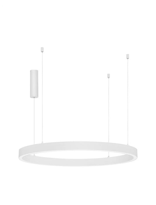 Lustra structura din Aluminiu Alb si abajur din Acrilic  H200xL100cm IP20 60W 3389lm 3000k STING
