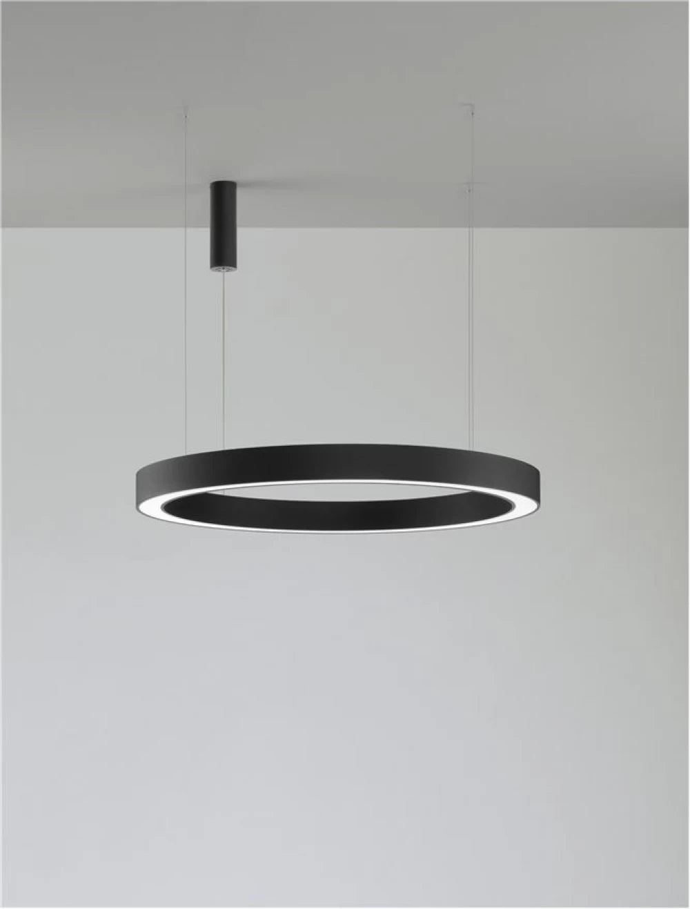 Lustra din Aluminiu Negru H200xL100cm IP20 80W 4373lm 2700-4000k MORBIDO