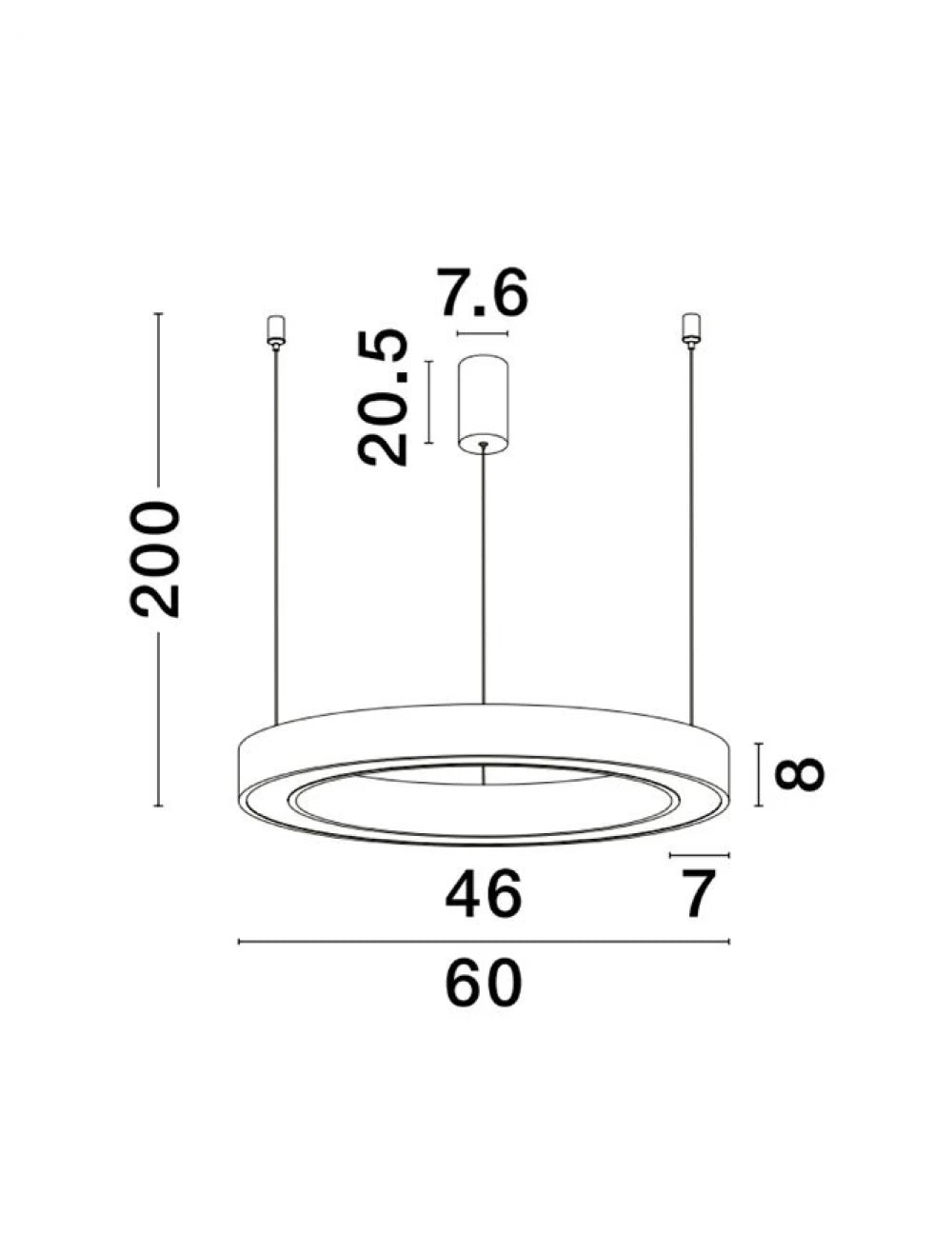 Lustra structura din Aluminiu Auriu si abajur din Acrilic Alb H200xL60cm IP20 48W 3268lm 2700-4000k MORBIDO