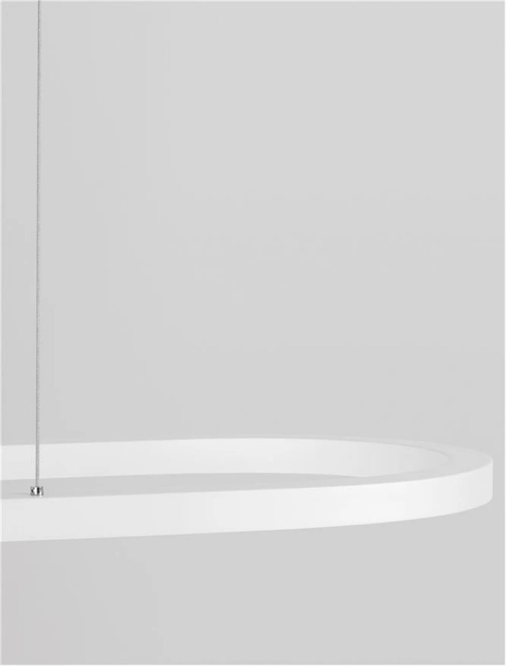 Lustra structura din Aluminiu Alb si abajur din Acrilic  H200xL120cm IP20 56W 6989lm 3000k CUPPE