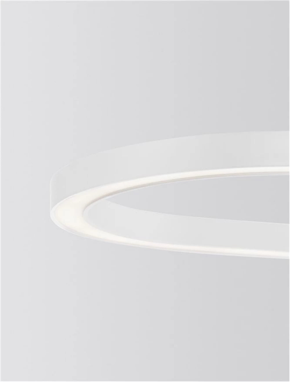 Lustra structura din Aluminiu Alb si abajur din Acrilic  H200xL120cm IP20 56W 6989lm 3000k CUPPE