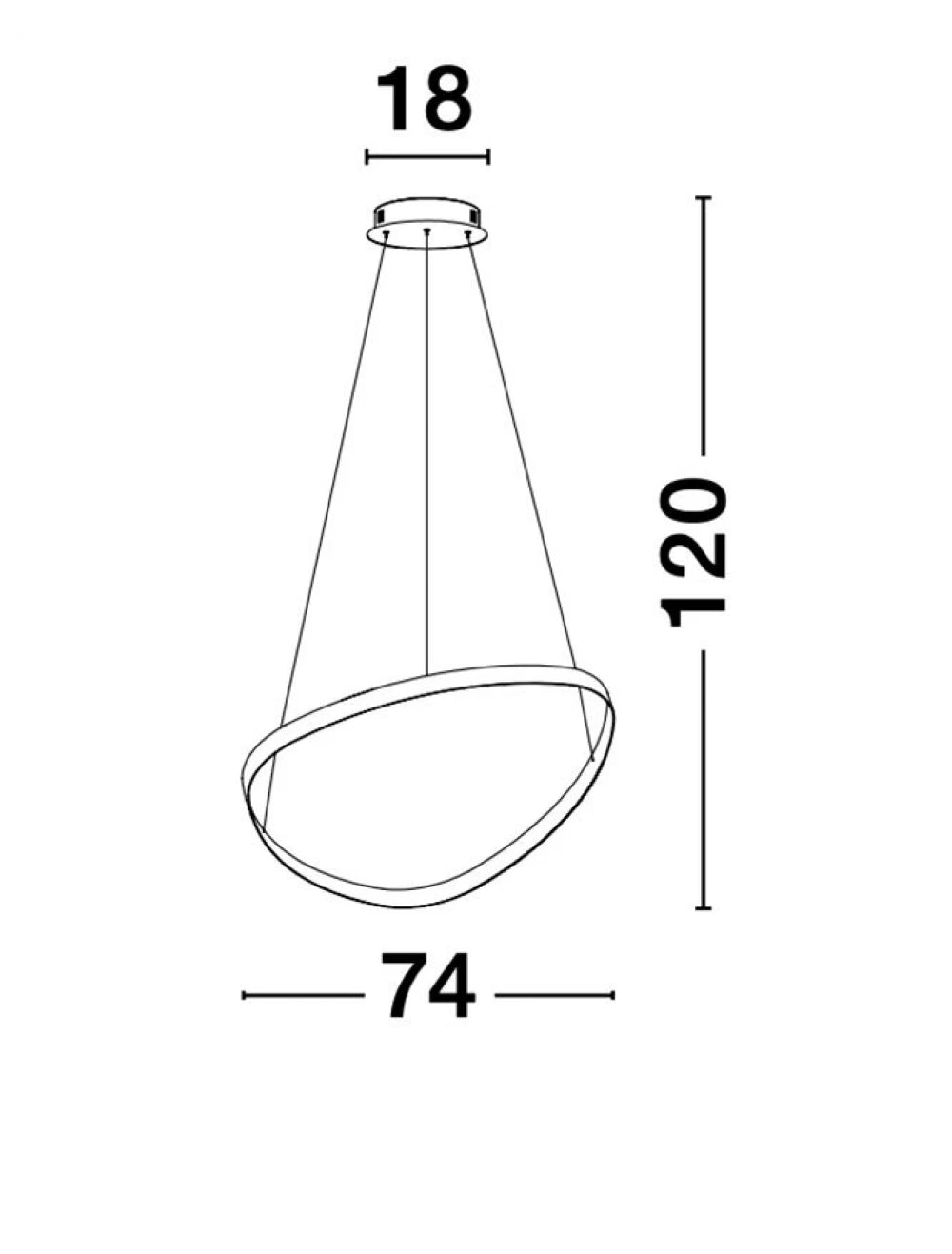 Lustra din Aluminiu Negru H120xL74cm IP20 32W 2177lm 3000k ARIES