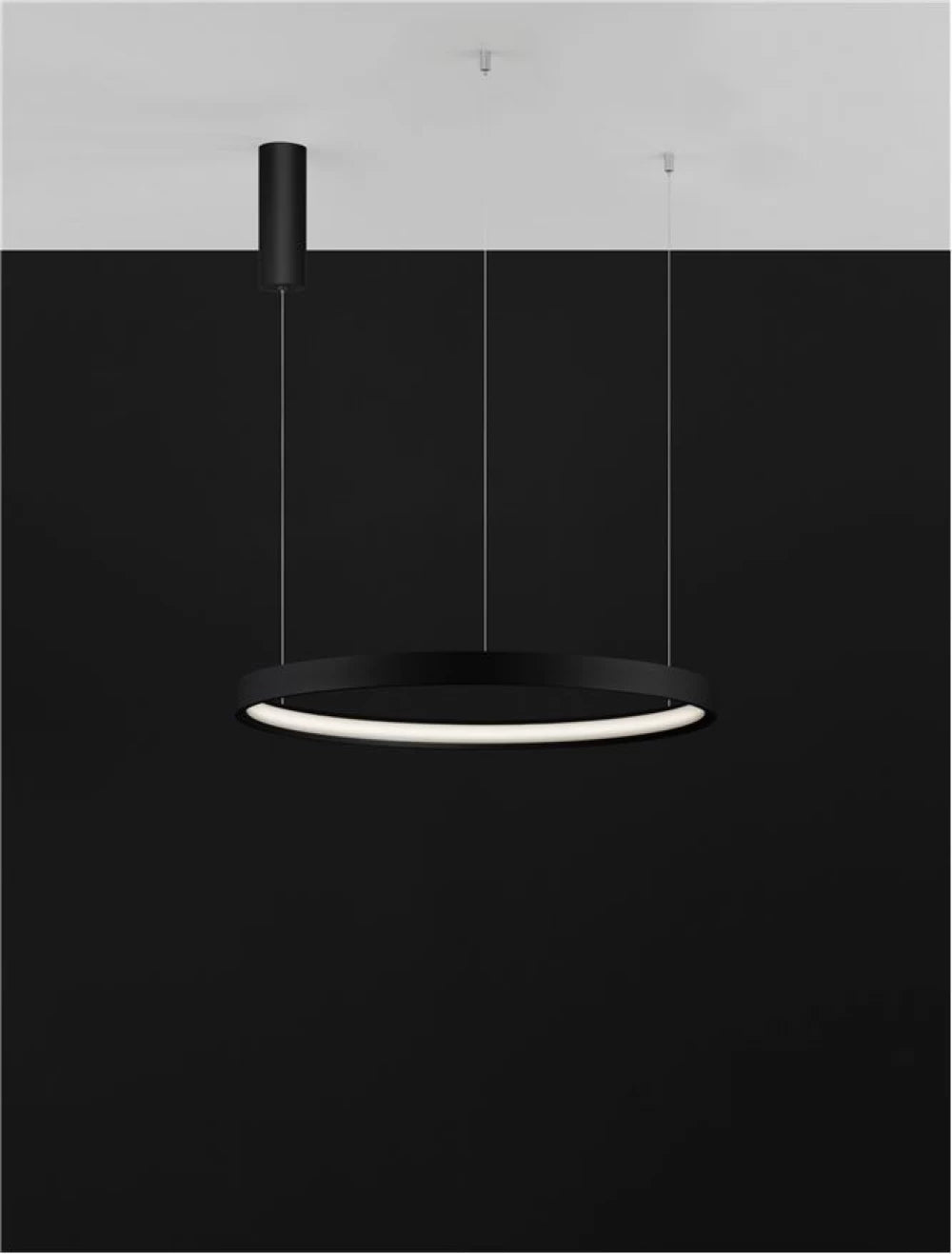 Lustra din Aluminiu Negru H150xL60cm IP20 40W 2800lm 3000k PERRINE