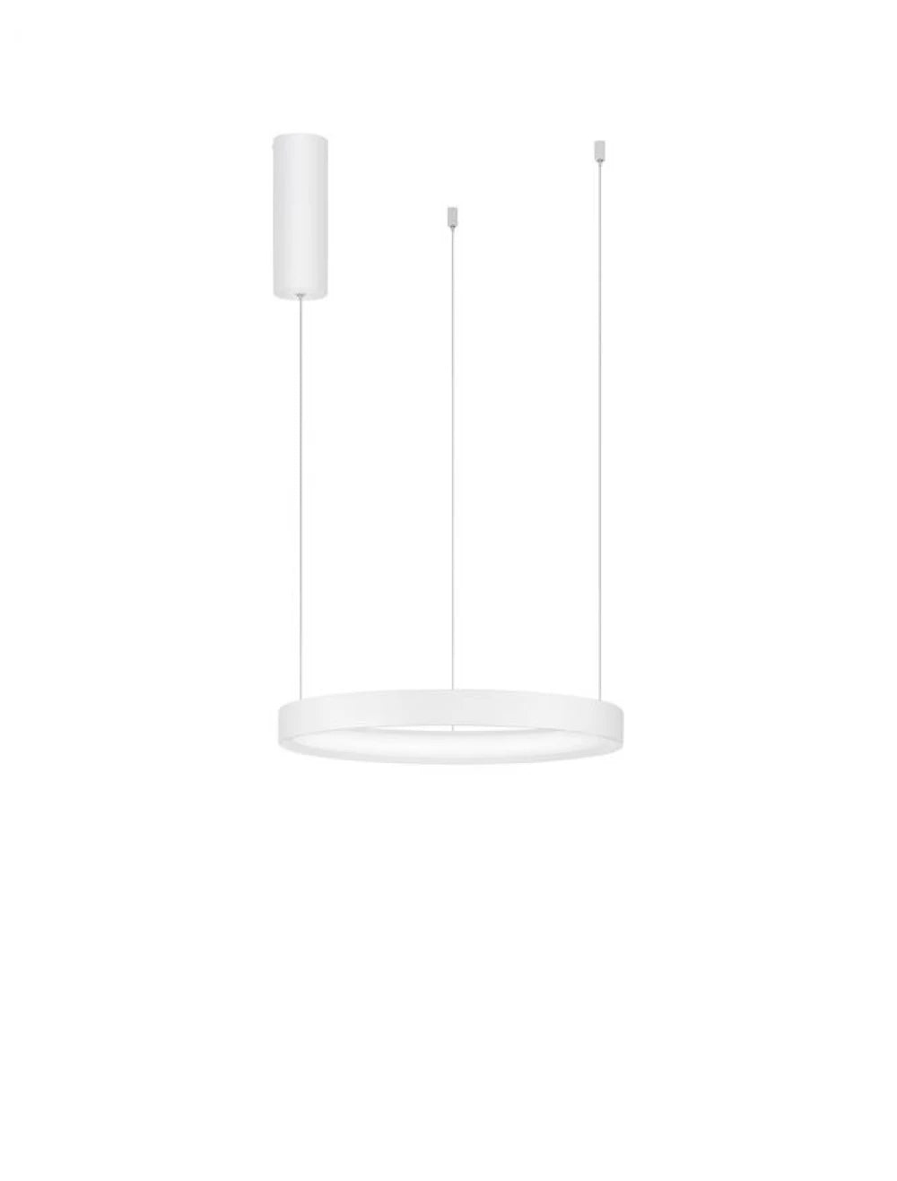 Lustra structura din Aluminiu Alb si abajur din Acrilic  H150xL40cm IP20 22W 1540lm 3000k PERRINE