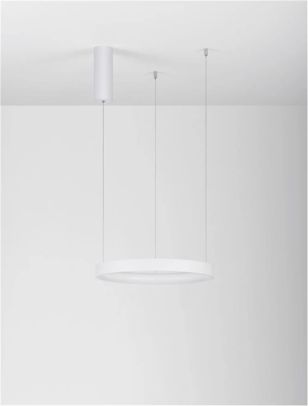 Lustra structura din Aluminiu Alb si abajur din Acrilic  H150xL40cm IP20 22W 1540lm 3000k PERRINE