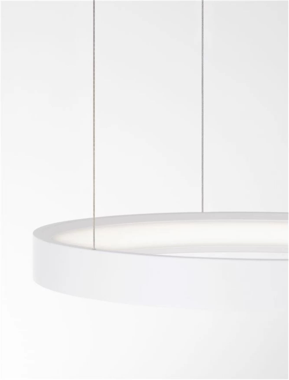 Lustra structura din Aluminiu Alb si abajur din Acrilic  H150xL40cm IP20 22W 1540lm 3000k PERRINE