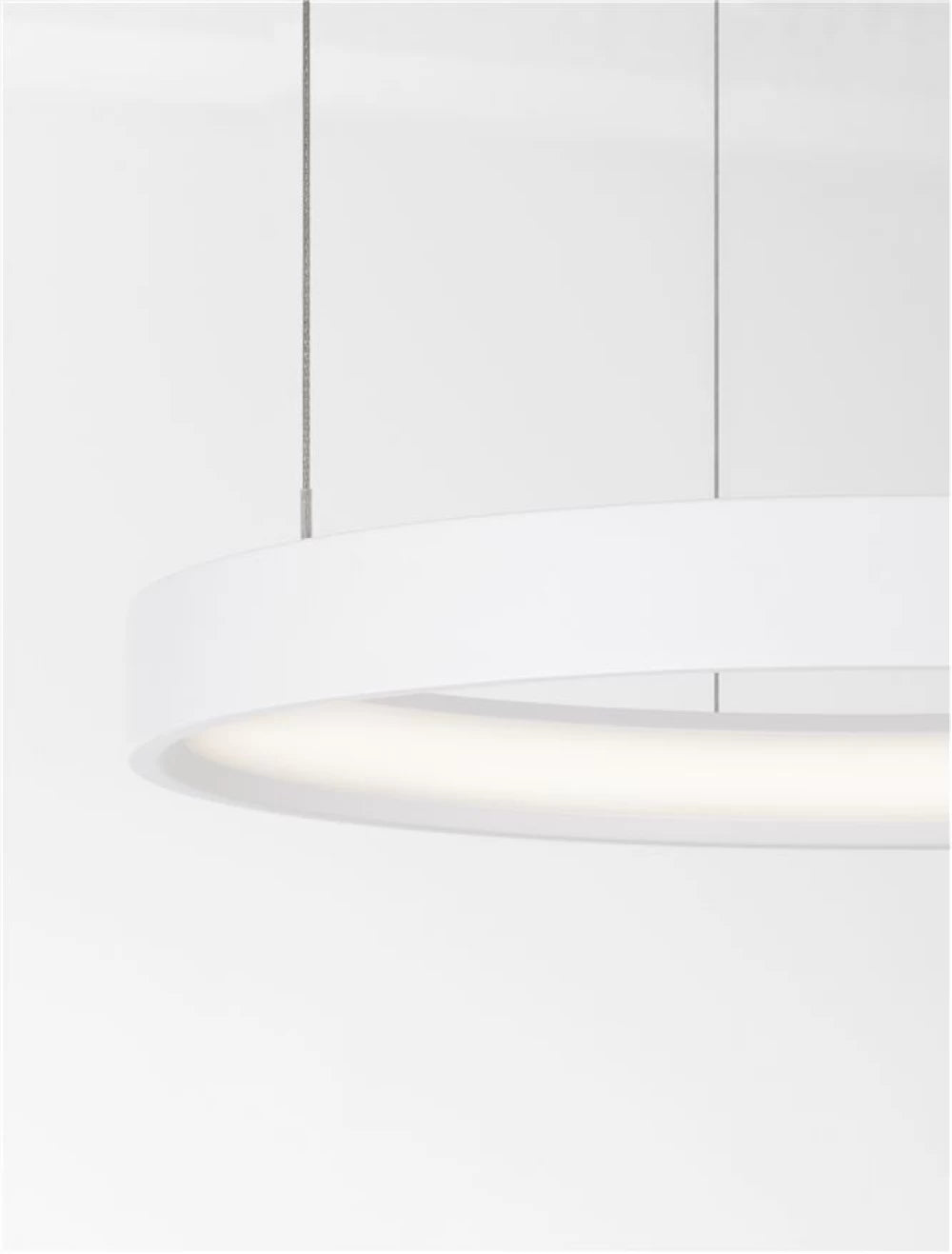 Lustra structura din Aluminiu Alb si abajur din Acrilic  H150xL40cm IP20 22W 1540lm 3000k PERRINE