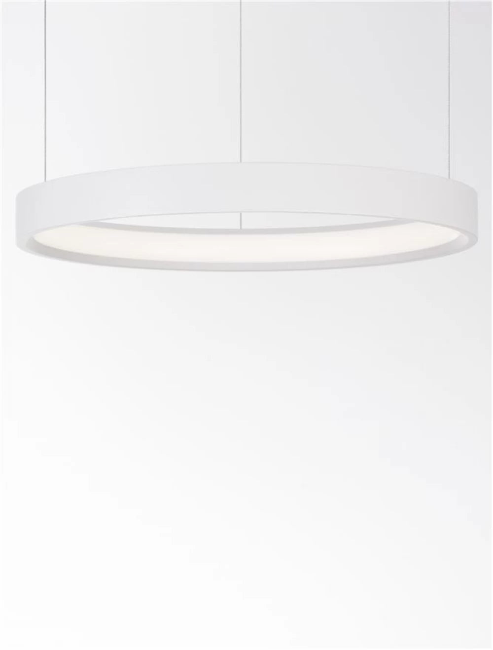 Lustra structura din Aluminiu Alb si abajur din Acrilic  H150xL40cm IP20 22W 1540lm 3000k PERRINE