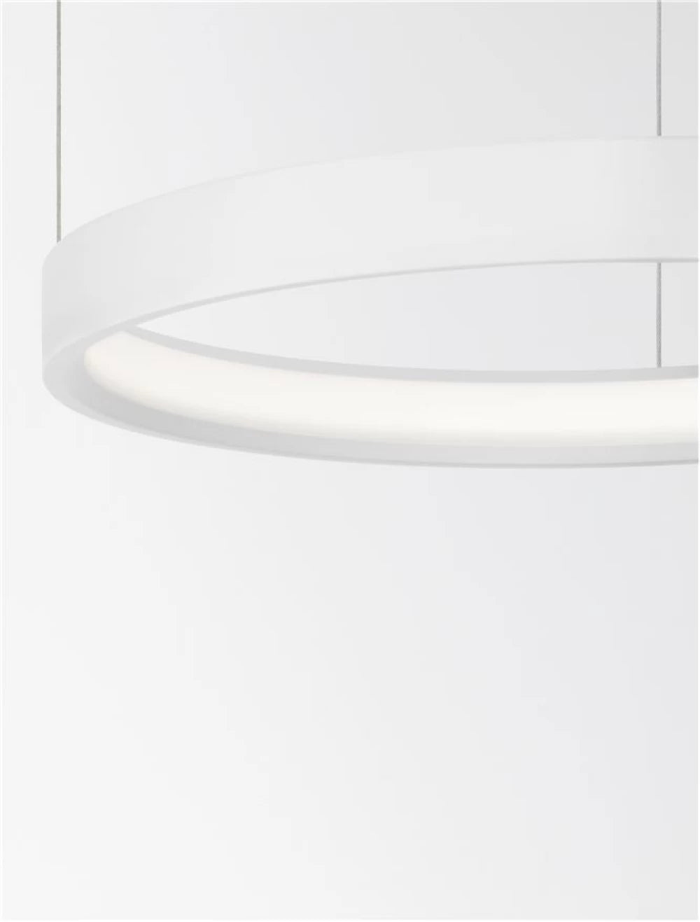 Lustra structura din Aluminiu Alb si abajur din Acrilic  H150xL40cm IP20 22W 1540lm 3000k PERRINE