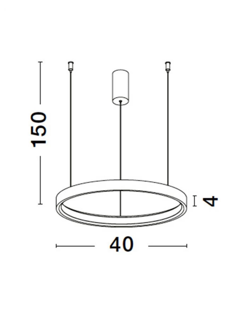 Lustra structura din Aluminiu Alb si abajur din Acrilic  H150xL40cm IP20 22W 1540lm 3000k PERRINE