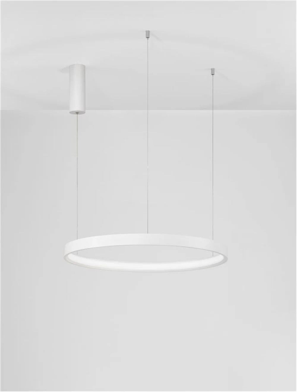Lustra structura din Aluminiu Alb si abajur din Acrilic  H150xL60cm IP20 40W 2800lm 3000k PERRINE