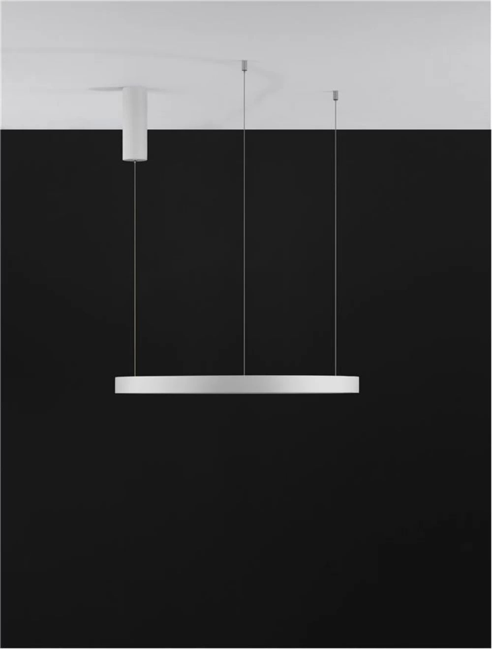 Lustra structura din Aluminiu Alb si abajur din Acrilic  H150xL60cm IP20 40W 2800lm 3000k PERRINE