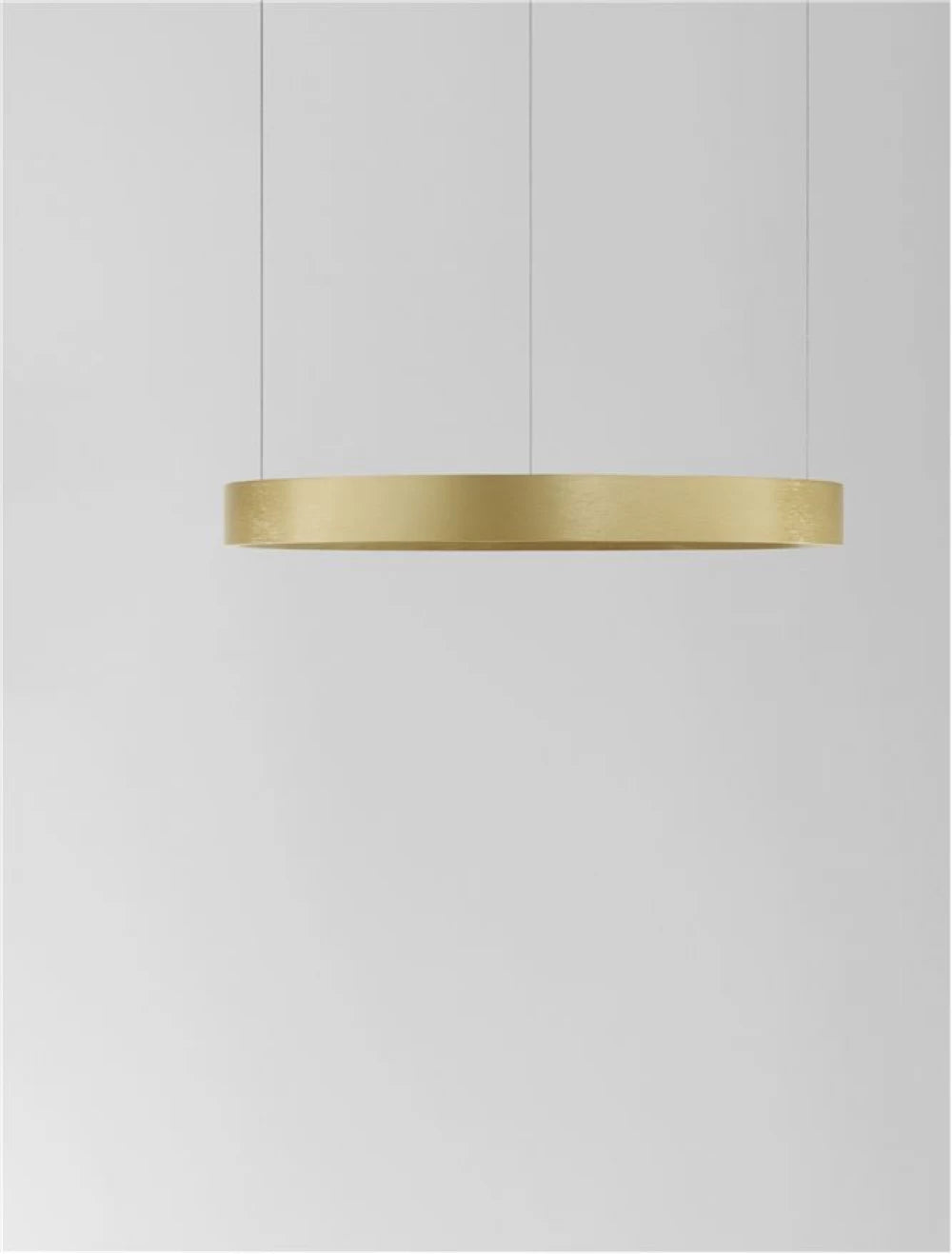 Lustra structura din Aluminiu Auriu si abajur din Acrilic Alb H150xL40cm IP20 22W 1540lm 3000k PERRINE