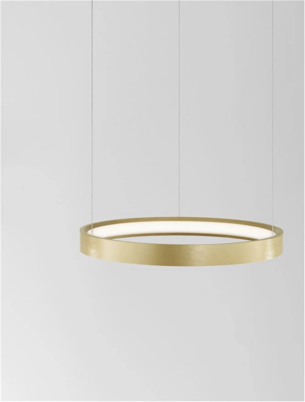 Lustra structura din Aluminiu Auriu si abajur din Acrilic Alb H150xL40cm IP20 22W 1540lm 3000k PERRINE