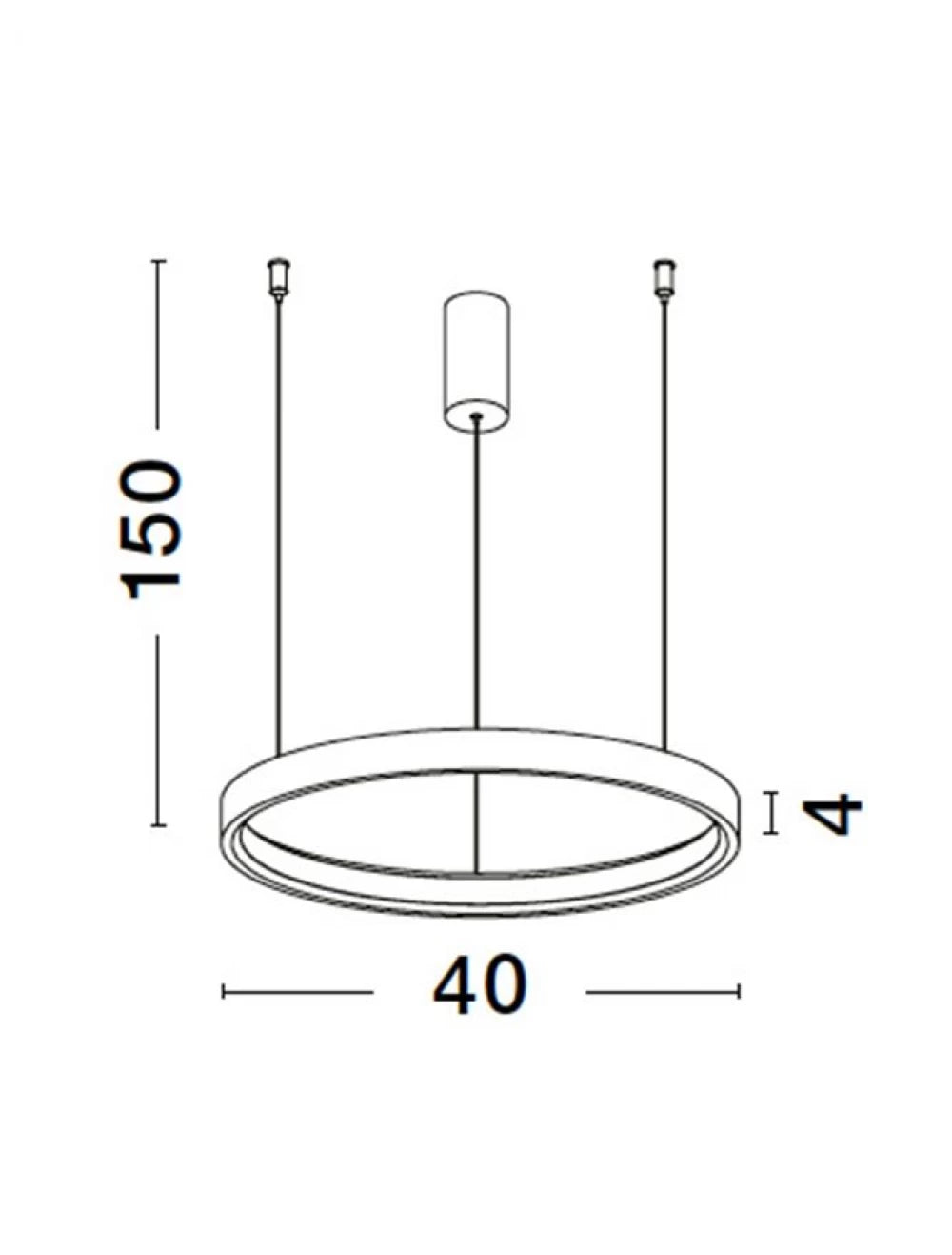 Lustra structura din Aluminiu Auriu si abajur din Acrilic Alb H150xL40cm IP20 22W 1540lm 3000k PERRINE