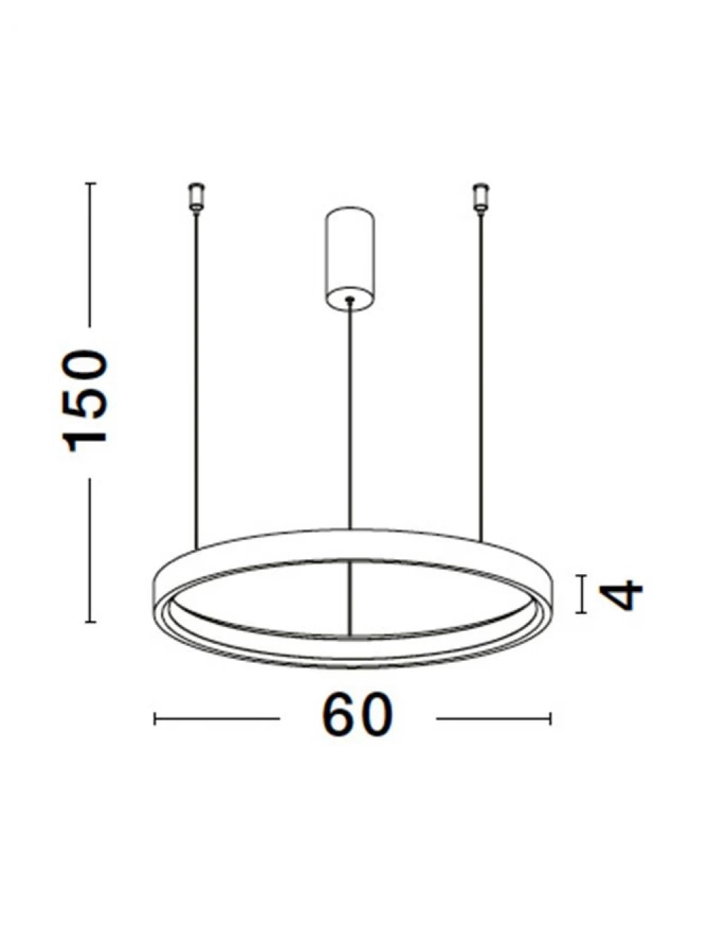 Lustra structura din Aluminiu Auriu si abajur din Acrilic Alb H150xL60cm IP20 40W 2800lm 3000k PERRINE