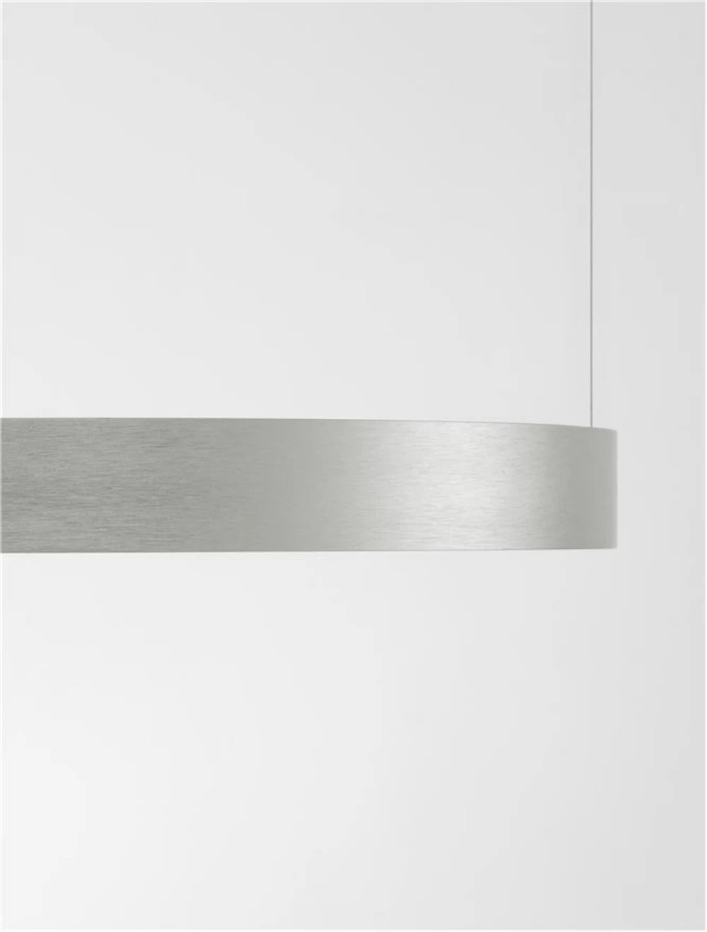 Lustra structura din Aluminiu Argintiu si abajur din Acrilic Alb H150xL40cm IP20 22W 1540lm 3000k PERRINE