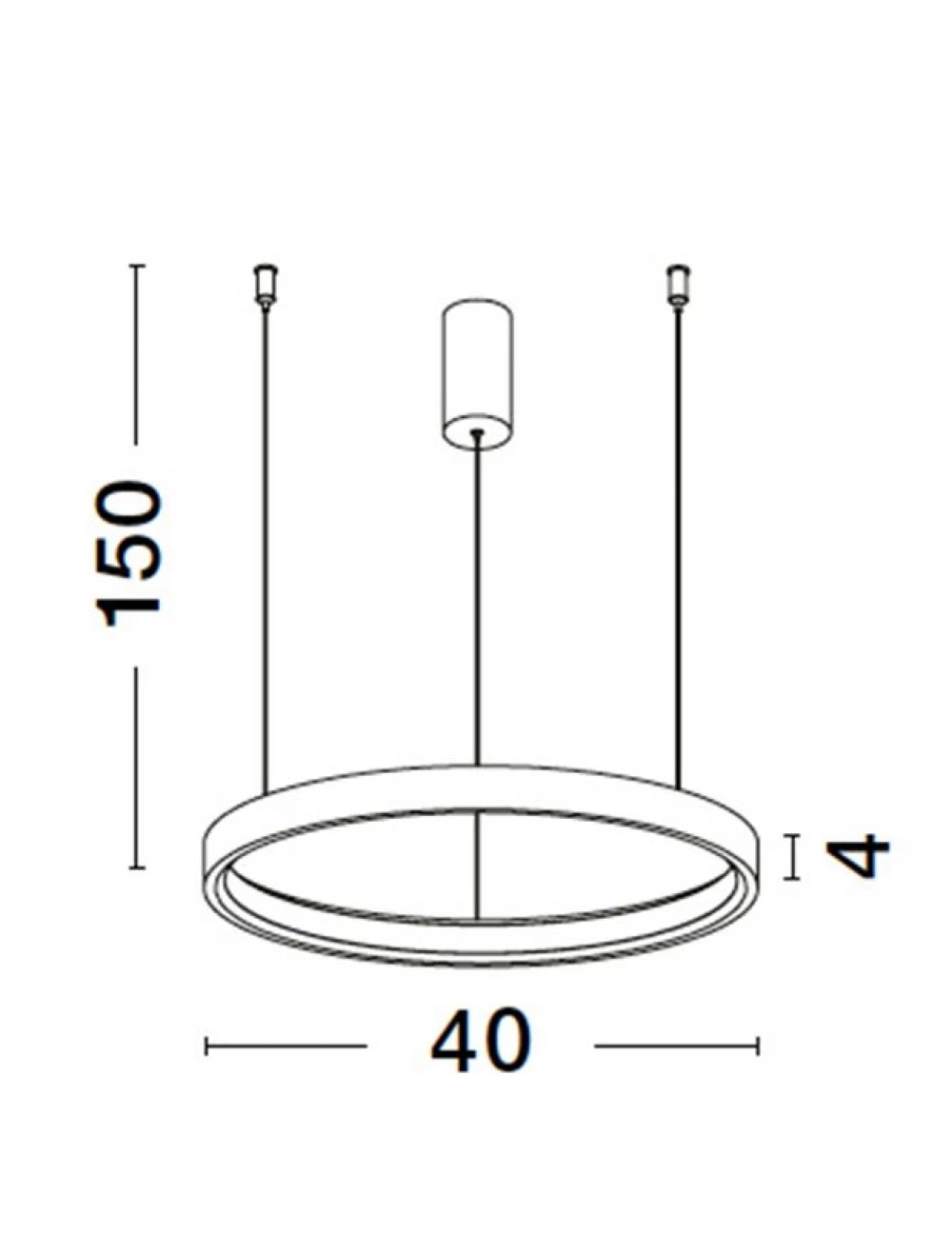 Lustra structura din Aluminiu Argintiu si abajur din Acrilic Alb H150xL40cm IP20 22W 1540lm 3000k PERRINE