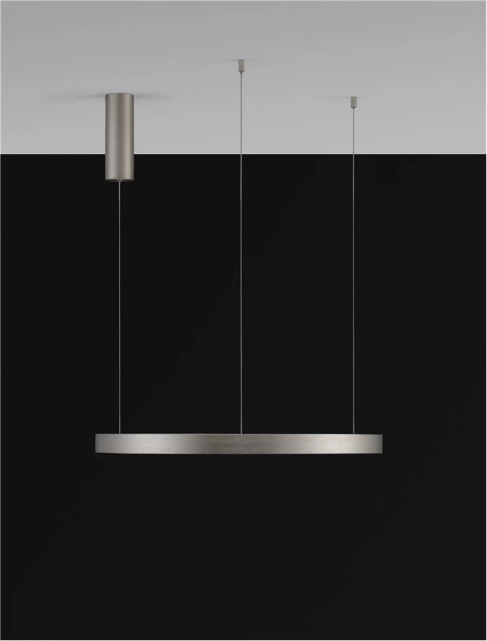 Lustra structura din Aluminiu Argintiu si abajur din Acrilic Alb H150xL60cm IP20 40W 2800lm 3000k PERRINE
