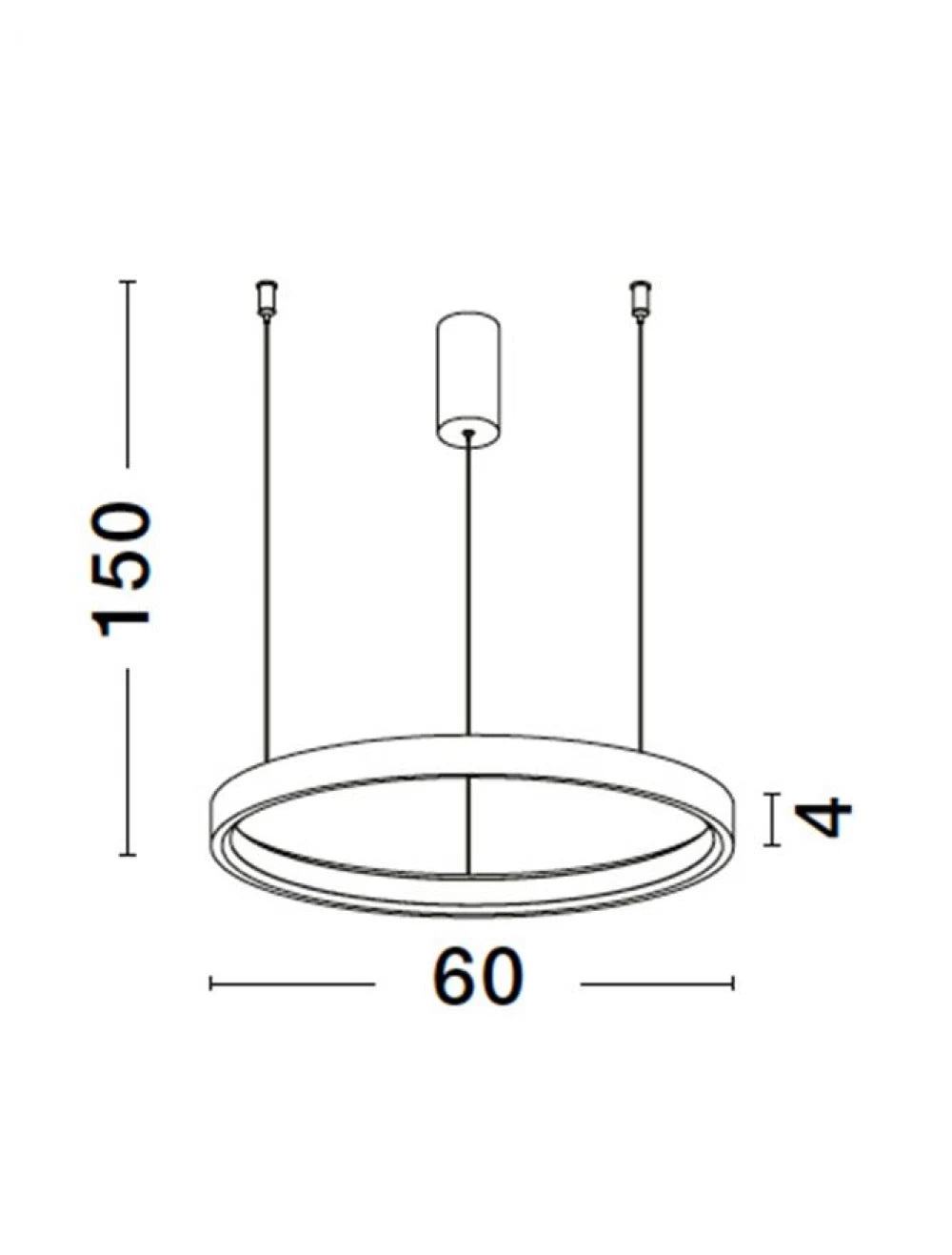 Lustra structura din Aluminiu Argintiu si abajur din Acrilic Alb H150xL60cm IP20 40W 2800lm 3000k PERRINE