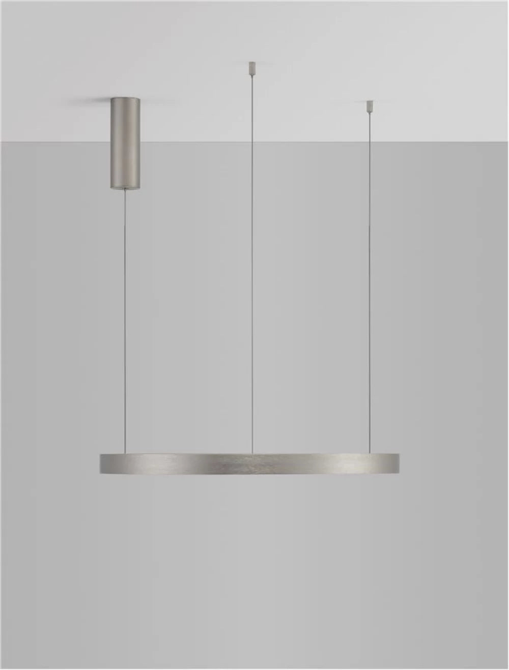Lustra structura din Aluminiu Argintiu si abajur din Acrilic Alb H150xL60cm IP20 40W 2800lm 3000k PERRINE