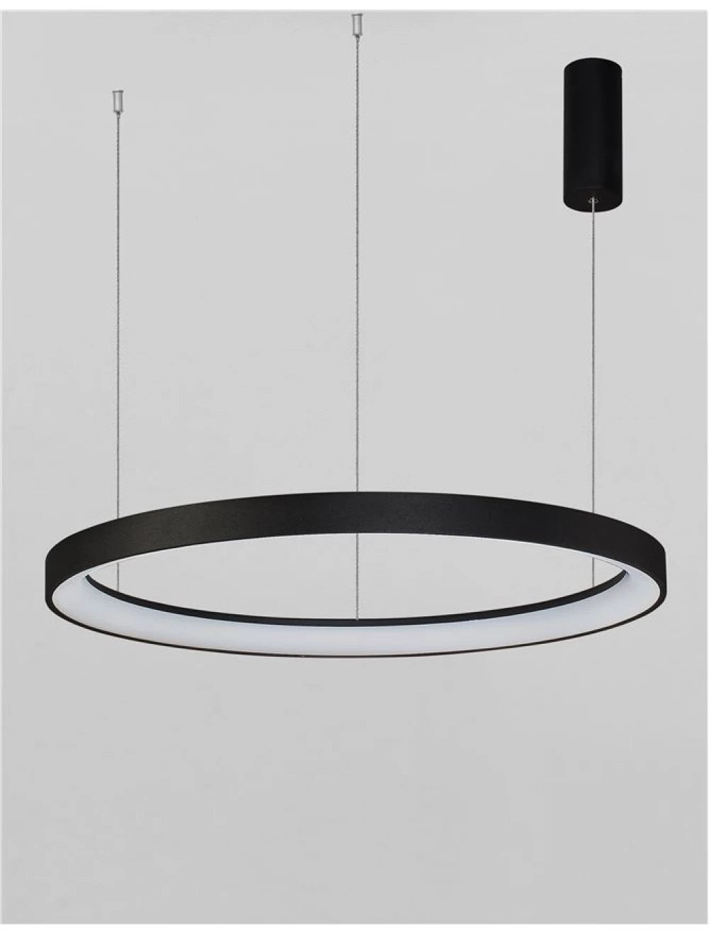 Lustra din Aluminiu Negru H150xL78cm IP20 61W 4235lm 3000k PERTINO