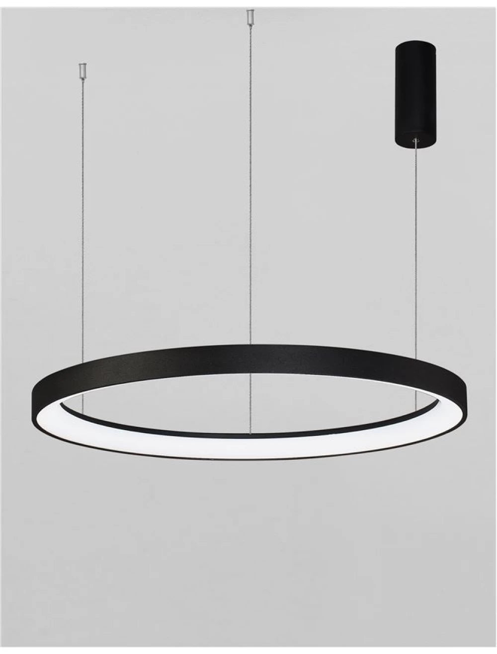 Lustra din Aluminiu Negru H150xL78cm IP20 61W 4235lm 3000k PERTINO
