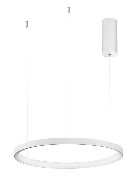 Lustra structura din Aluminiu Alb si abajur din Acrilic  H150xL48cm IP20 38W 2175lm 3000k PERTINO
