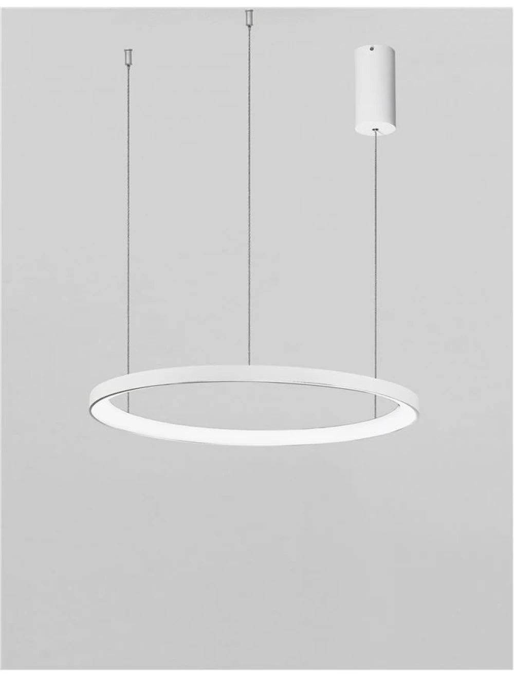 Lustra structura din Aluminiu Alb si abajur din Acrilic  H150xL48cm IP20 38W 2175lm 3000k PERTINO