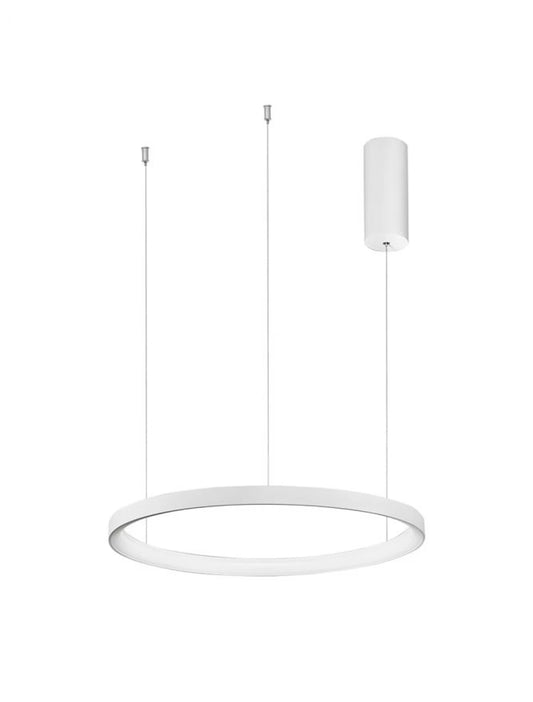 Lustra structura din Aluminiu Alb si abajur din Acrilic  H150xL48cm IP20 38W 2175lm 2700k PERTINO