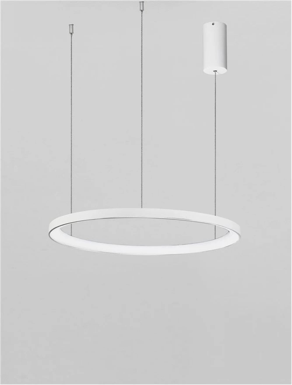 Lustra structura din Aluminiu Alb si abajur din Acrilic  H150xL48cm IP20 38W 2175lm 2700k PERTINO