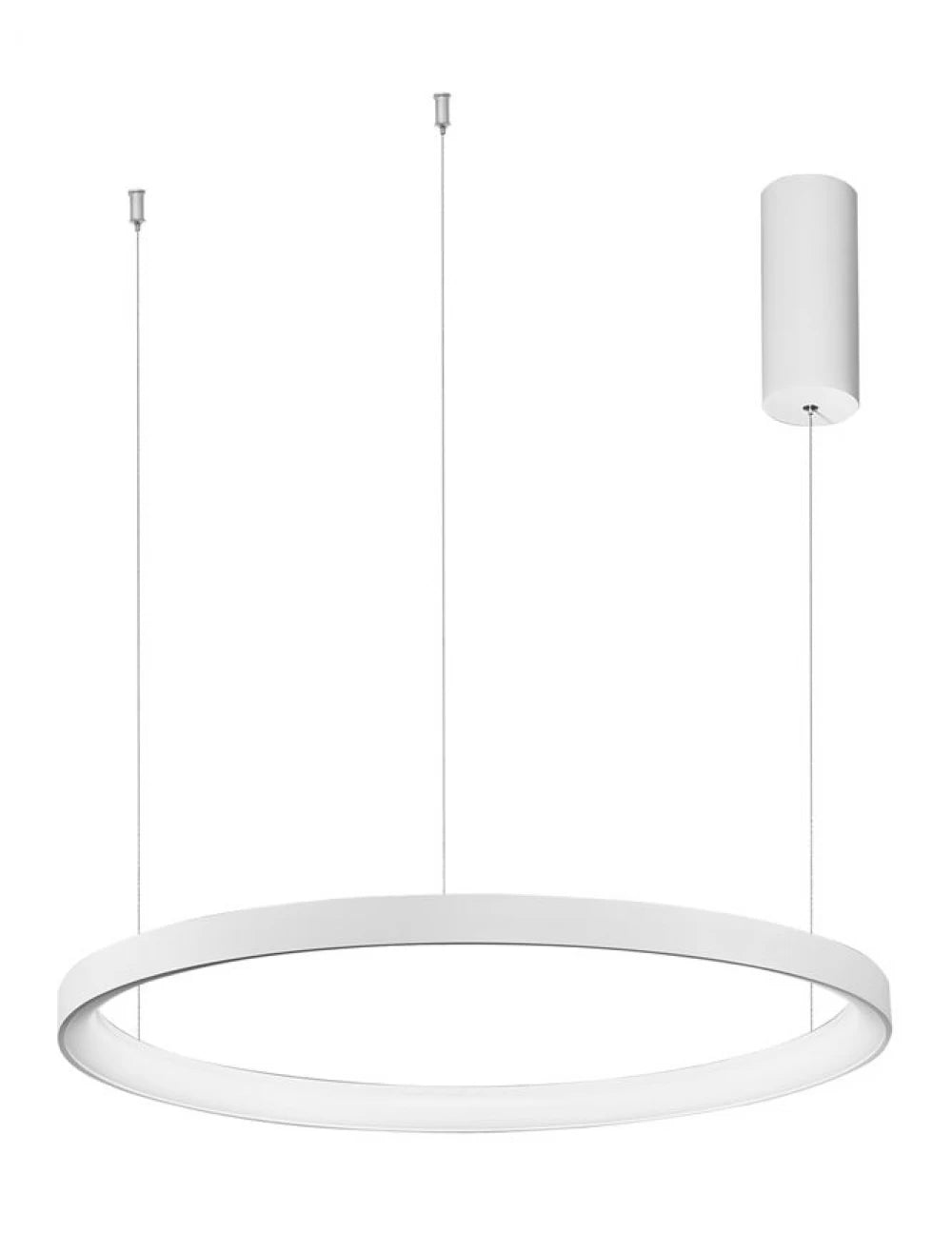 Lustra structura din Aluminiu Alb si abajur din Acrilic  H150xL58cm IP20 48W 2773lm 3000k PERTINO