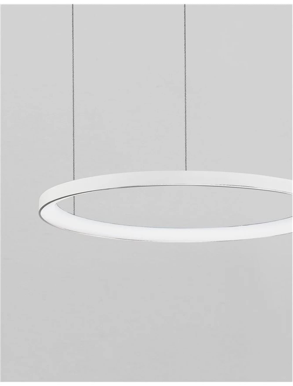 Lustra structura din Aluminiu Alb si abajur din Acrilic  H150xL58cm IP20 48W 2773lm 3000k PERTINO