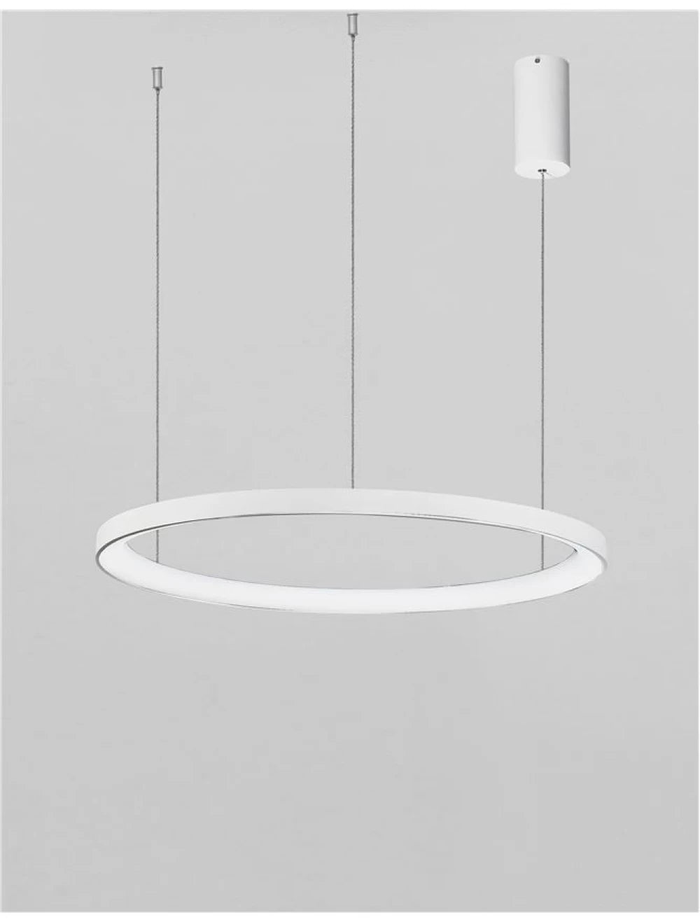 Lustra structura din Aluminiu Alb si abajur din Acrilic  H150xL58cm IP20 48W 2773lm 3000k PERTINO