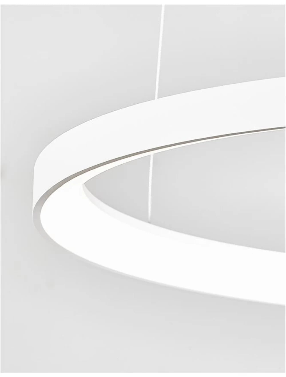Lustra structura din Aluminiu Alb si abajur din Acrilic  H150xL58cm IP20 48W 2773lm 3000k PERTINO