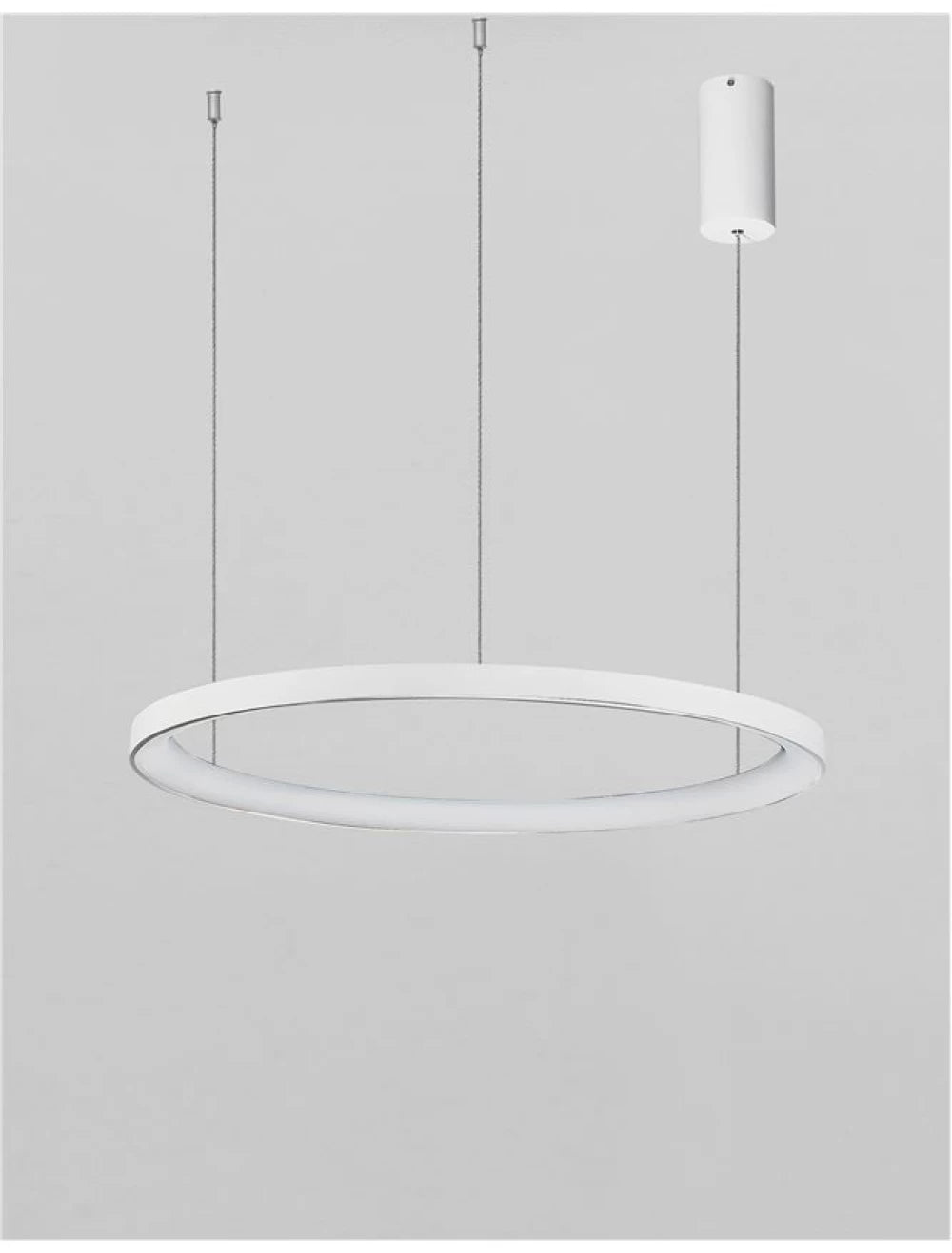 Lustra structura din Aluminiu Alb si abajur din Acrilic  H150xL58cm IP20 48W 2773lm 3000k PERTINO